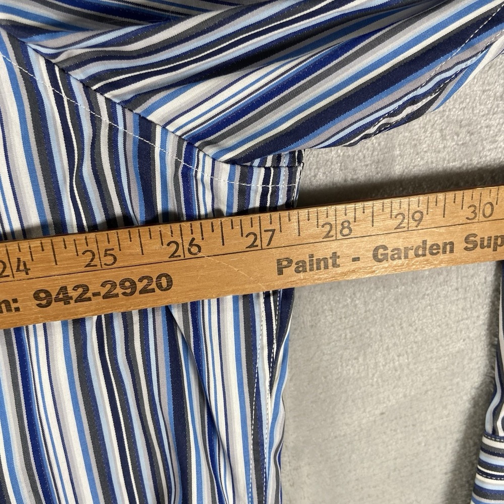 Robert Graham Shirt men's 3XL Button Up Striped Long Sleeve Designer Blue Casual - Picture 11 of 13